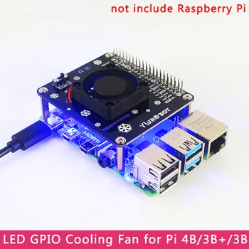 Охлаждащ Вентилатор Такса за разширяване на GPIO За Raspberry Pi 4 С Хладка led Подсветка разширителен Модул GPIO За Raspberry Pi 4B/3Б +/3Б/3A +