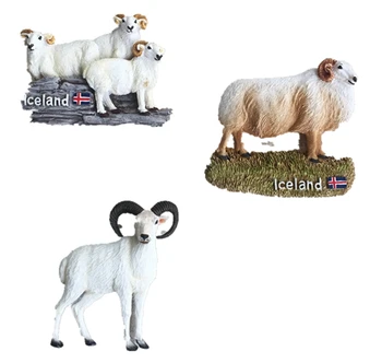 Ръчно Рисувани Исландски Овце 3D Магнити За Хладилник Туристически Сувенири, Магнитни Стикери За Хладилник Подарък