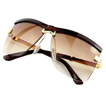 Слънчеви Очила Дамски 2022 Луксозни Ретро Рамки и Без Рамки Марка, за Дизайн на Бизнес Слънчеви Очила Дамски Мъжки Унисекс 6 Цвята UV400
