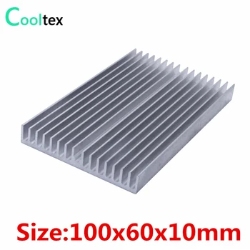 (Специална оферта) Алуминиев радиатор радиатор 100x60x10 мм за охлаждане на топлинно разсейване на led на електронен компютър с чип