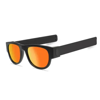 Шамар Слънчеви Очила Polarized Жени Шамар Гривна Слънчеви Очила за Мъже Гривна Цветни Модни Огледално Сгъваеми Нюанси